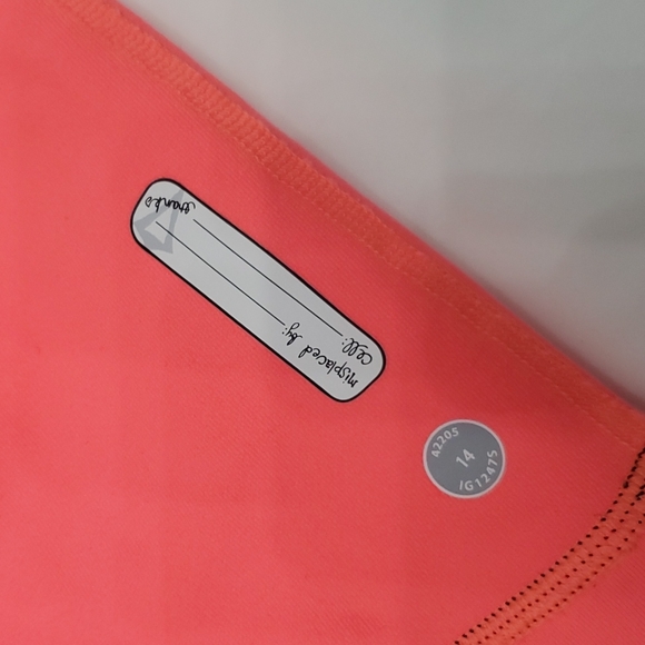 Ivviva/lululemon athletica size 14 black and coral tank - Picture 5 of 6